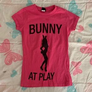Y2K pink playboy shirt rare